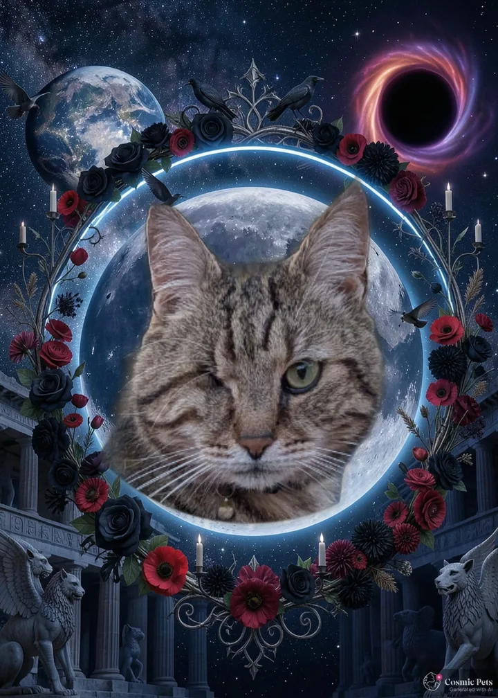 AI cosmic pet portrait