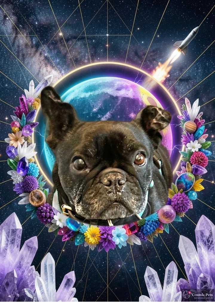 AI cosmic pet portrait