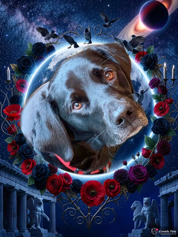 AI cosmic pet portrait