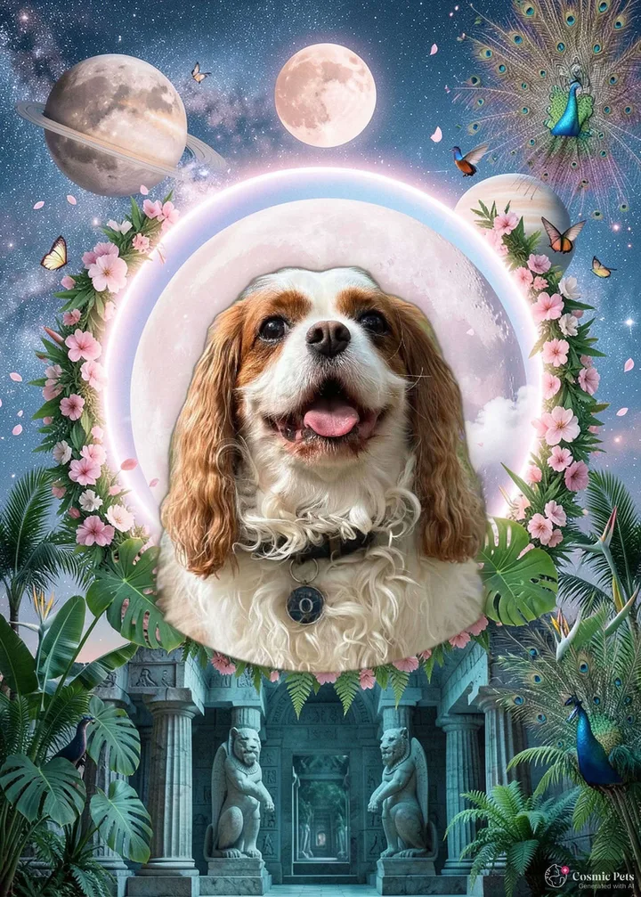 AI cosmic pet portrait