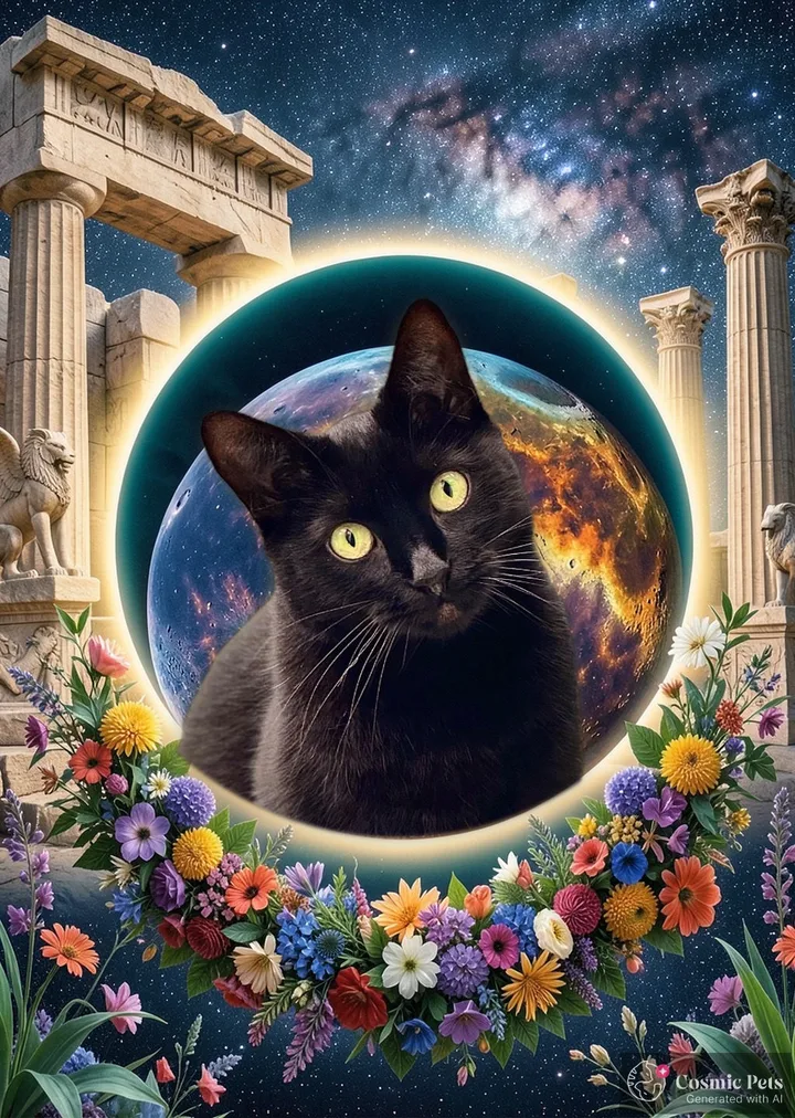 AI cosmic pet portrait