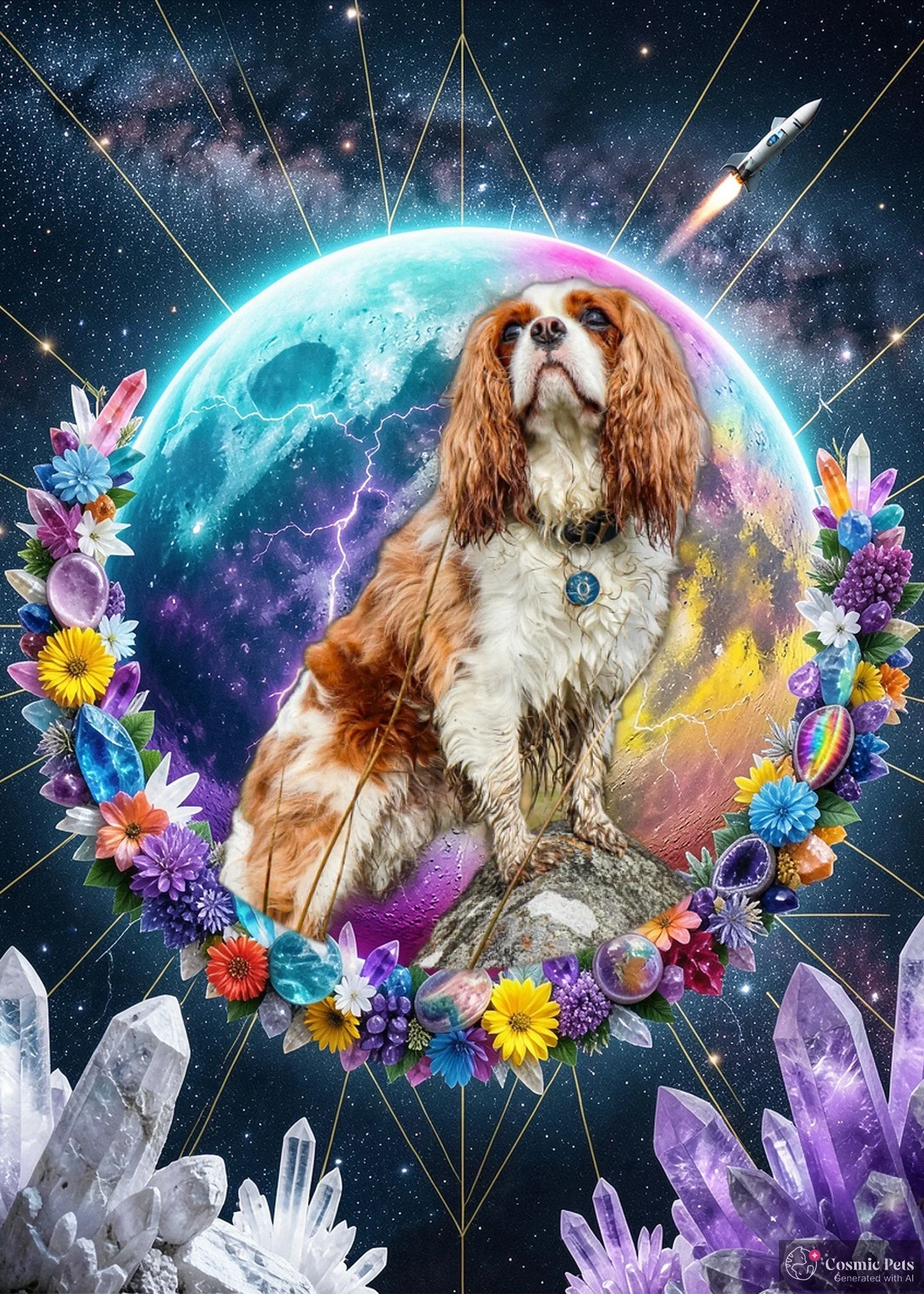 Otto, a Cavalier King Charles Spaniel, sovereign of the crystal court